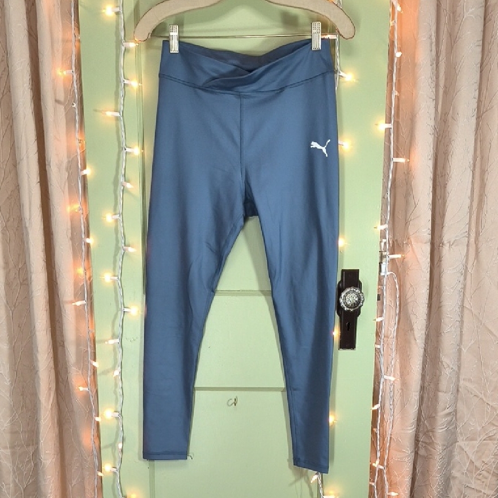 Women's Puma Wrap Waist Legging Sm Slate Country Dusty Blue